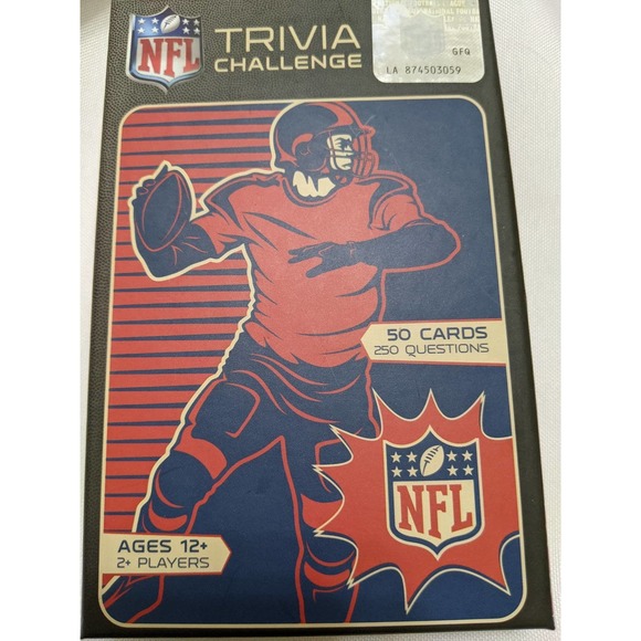 4/$20 NFL Trivia Challenge 50 Cards 250 Questions new sealed - Picture 1 of 3